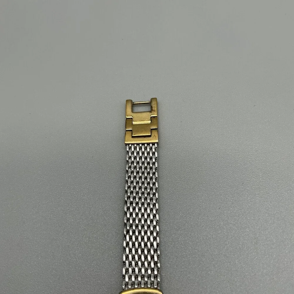Armitron Now Womens Watch 22mm Silver Two Tone Mesh Date Box New Battery 6.75